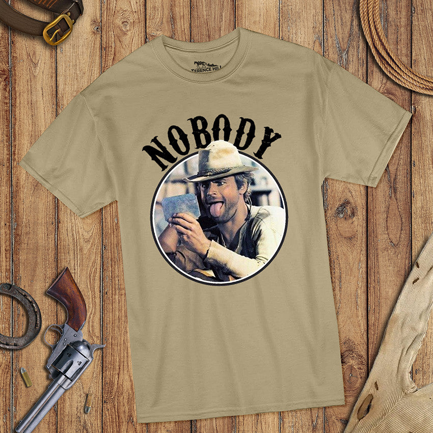 Maglietta Terence Hill 'Mein Name Ist Nobody' – Edizione Renato Casaro, 100% Cotone, Nero, Taglia L