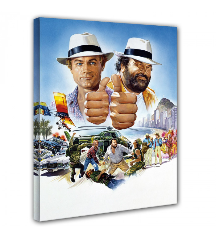 Canvas - Double Trouble - 60 x 80 cm - Terence Hill and Bud Spencer -  Renato Casaro Edition