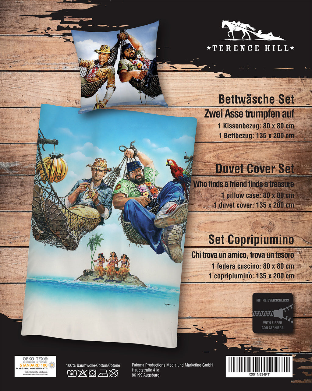 Duvet Cover Set - Who Finds a Friend, Finds A Treasure - Terence Hill - Renato Casaro Edition