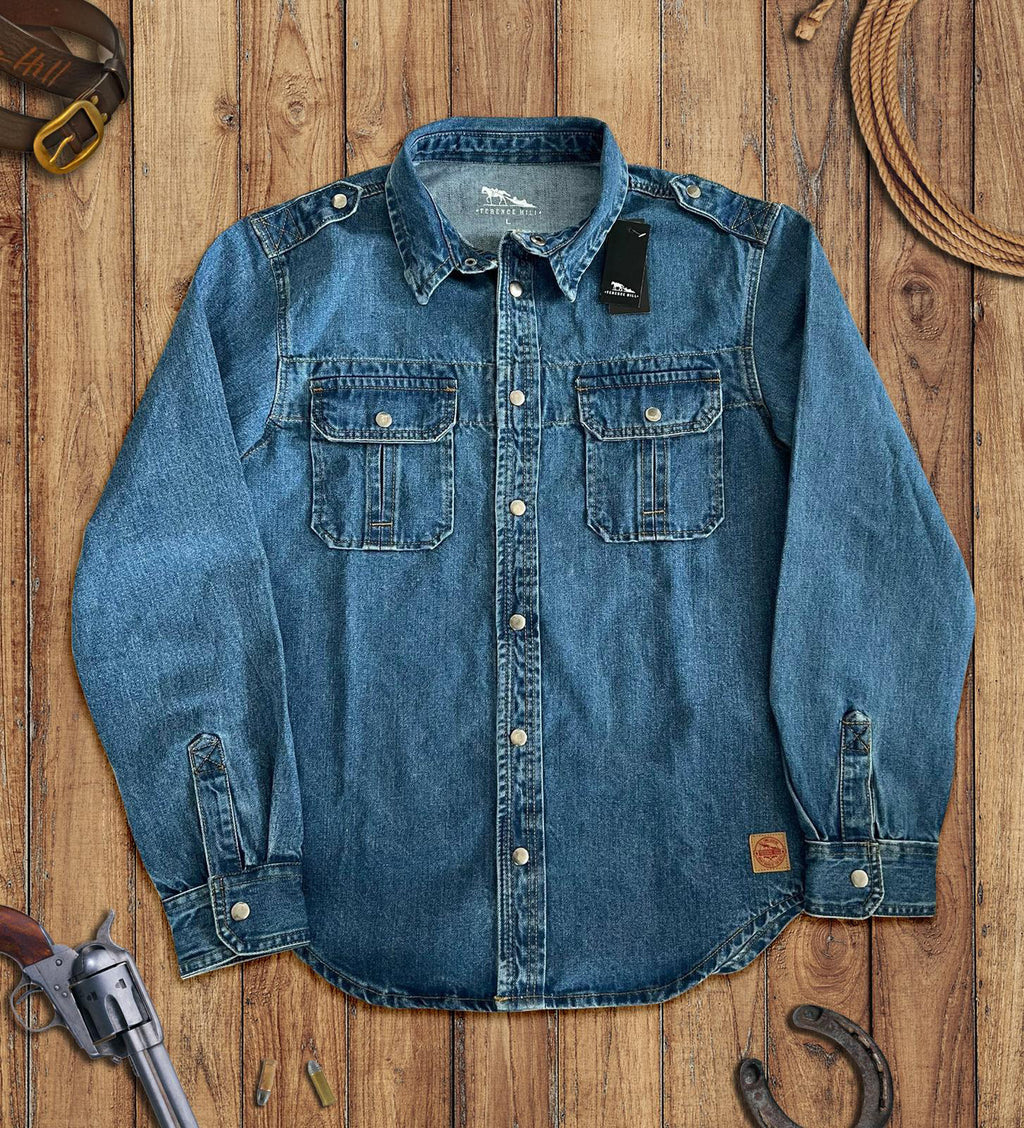 Jeans Hemd - Terence Hill (blau)