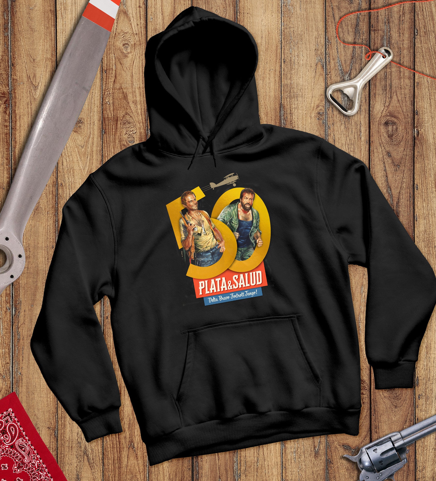 50th Anniversary - Plata & Salud (All the Way, Boys) Hoodie (black) - Bud & Terence