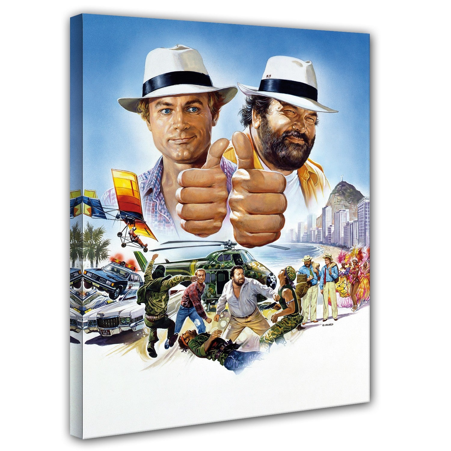 Leinwand - Vier Fäuste gegen Rio - 60 x 80 cm - Terence Hill und Bud Spencer - Renato Casaro Edition
