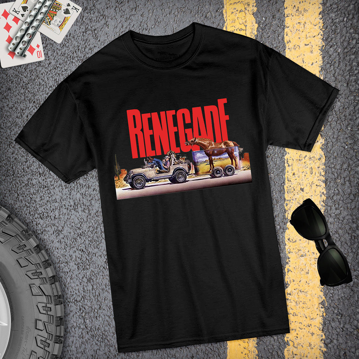 Renegade un osso troppo duro - Jeep - T-Shirt (nero) - Terence Hill - Renato Casaro Edition