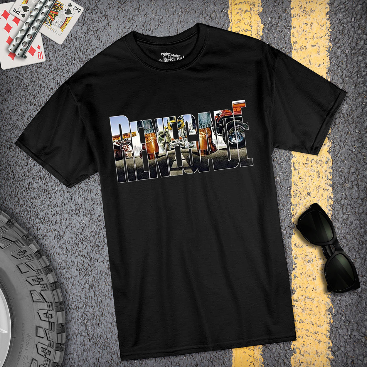 Renegade un osso troppo duro - Style - T-Shirt (nero) - Terence Hill - Renato Casaro Edition