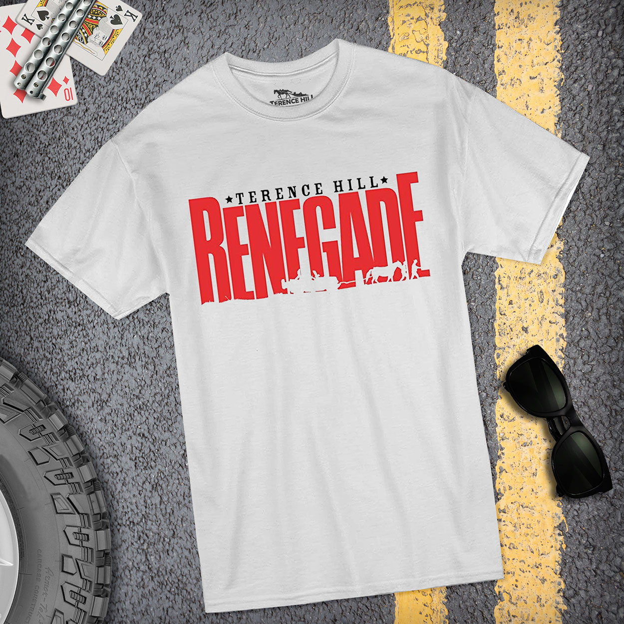 Renegade un osso troppo duro - Text - T-Shirt (bianco) - Terence Hill - Renato Casaro Edition
