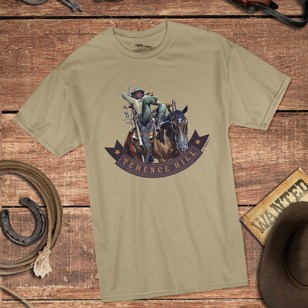 Der Müde Joe - Pferd - T-Shirt (sand) - Vier Fäuste für ein Halleluja - Terence Hill - Renato Casaro Edition