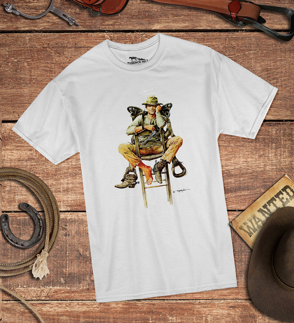 Nessuno sedia - T-Shirt (bianco) - Il mio nome è Nessuno - Terence Hill - Renato Casaro Edition