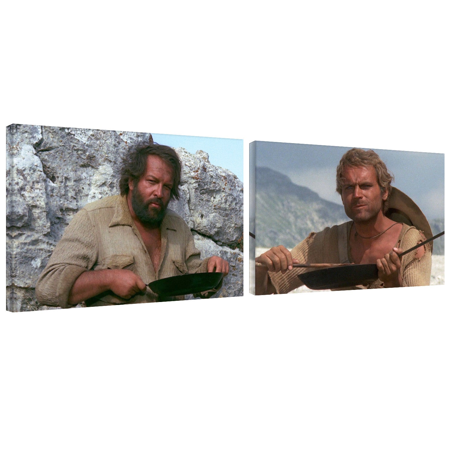 Leinwand Set - Beans Dinner - Terence Hill und Bud Spencer