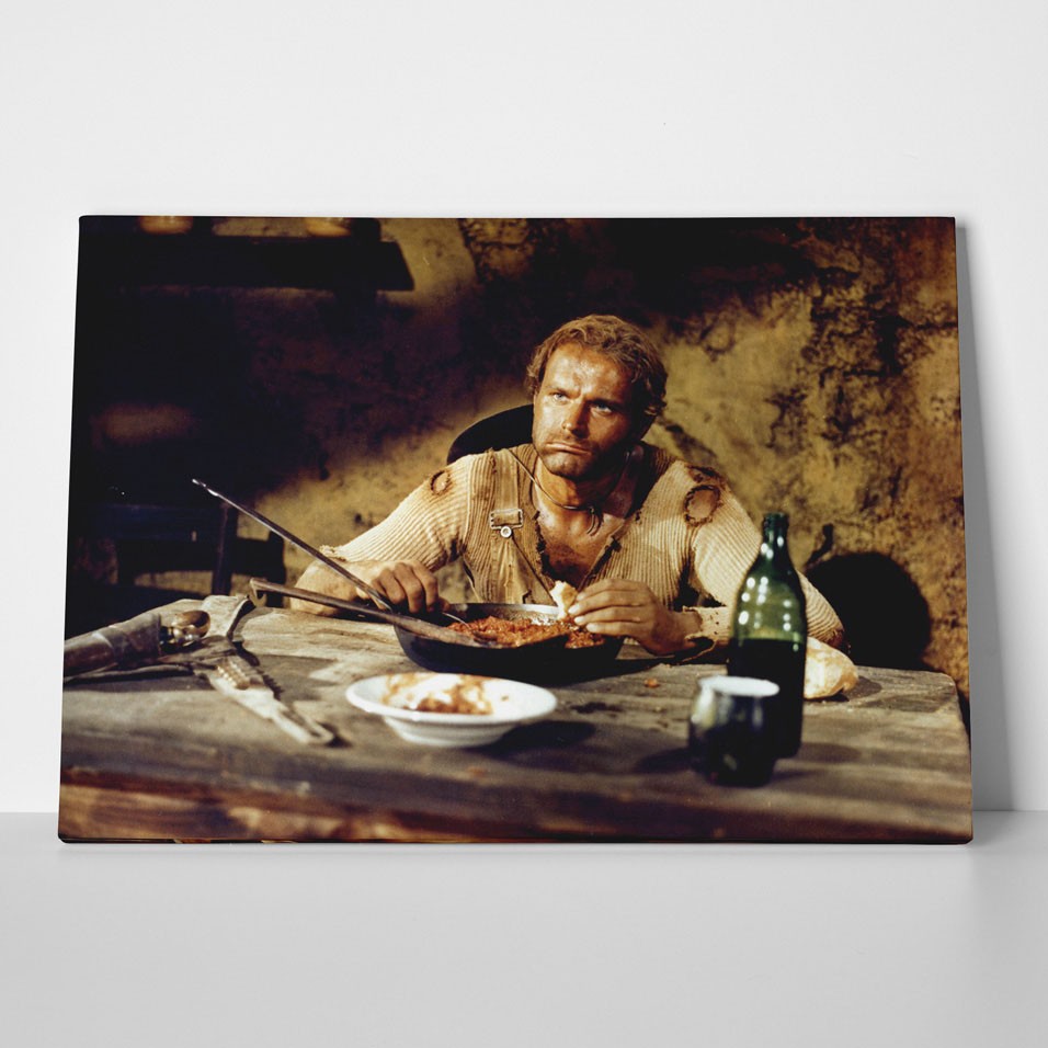 Leinwand - Der müde Joe - Bohnen - Die rechte und die linke Hand des Teufels - Terence Hill