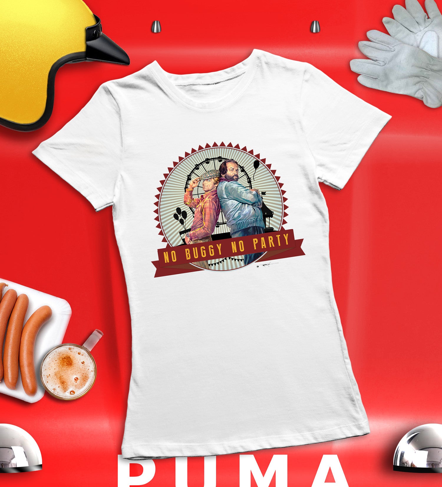 Donne - No Buggy No Party - Terence & Bud (bianco)