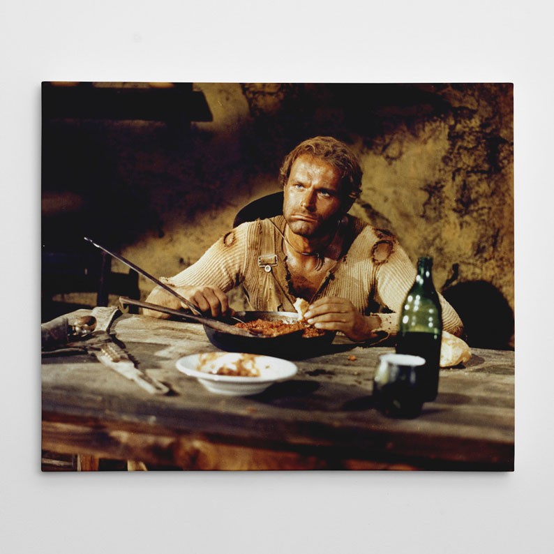 Leinwand - Der müde Joe - Bohnen - Die rechte und die linke Hand des Teufels - Terence Hill