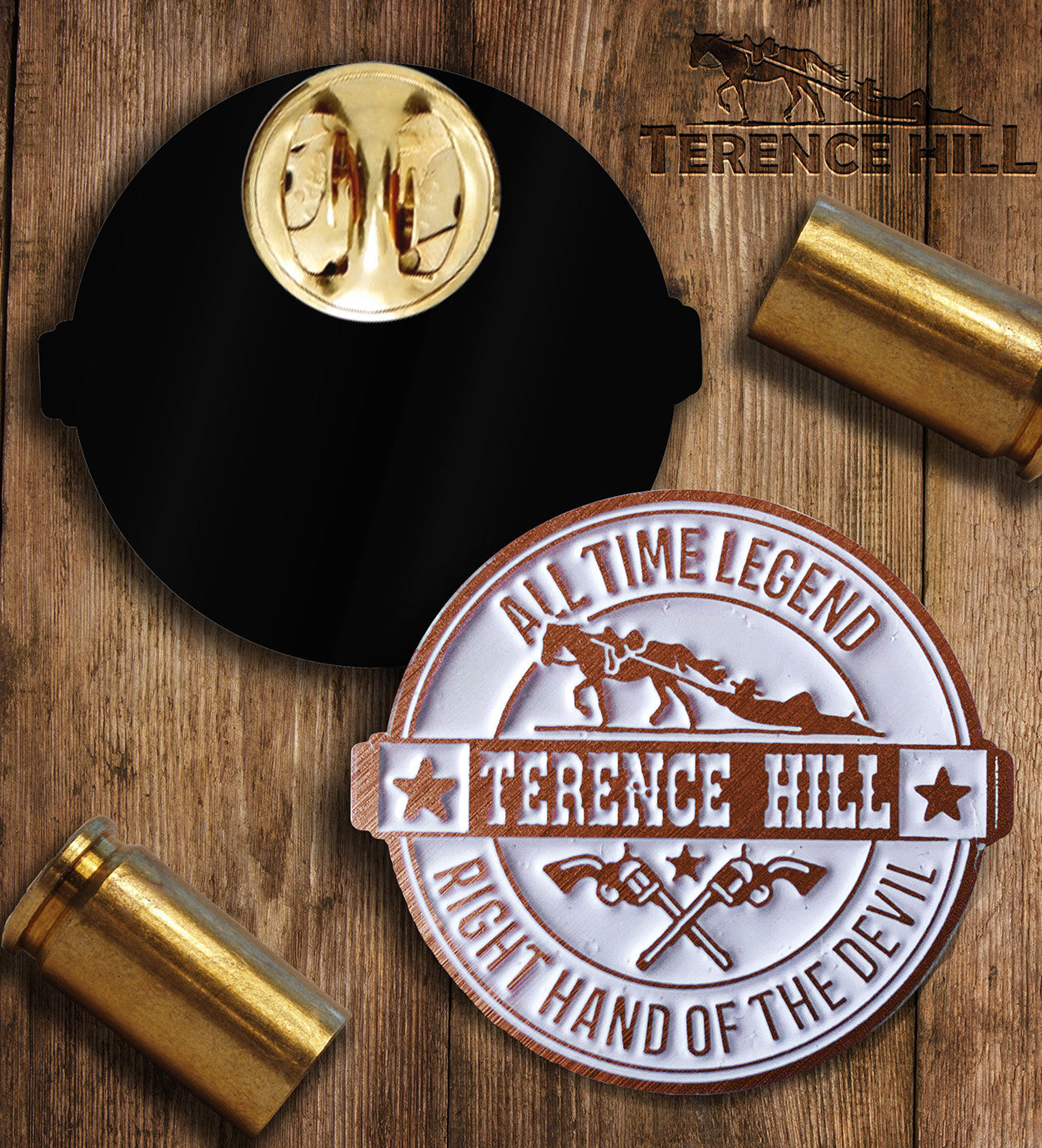 Terence Hill - Right hand of the devil - All time legend - Pin (colore rame)