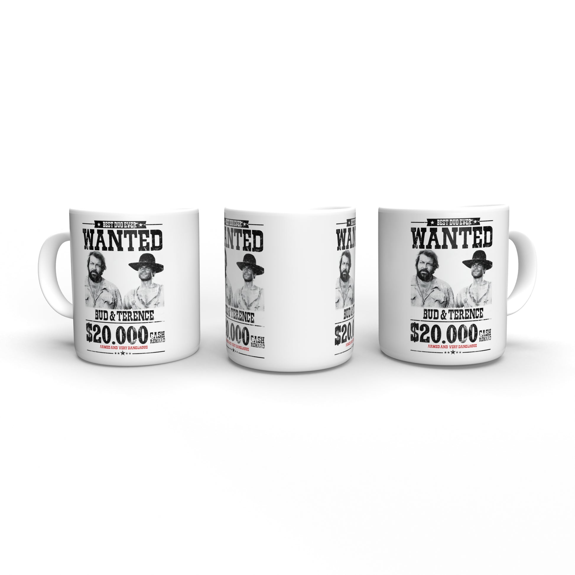 Wanted $20.000 - They call him Trinity - Mug - Terence Hill and Bud Spencer
