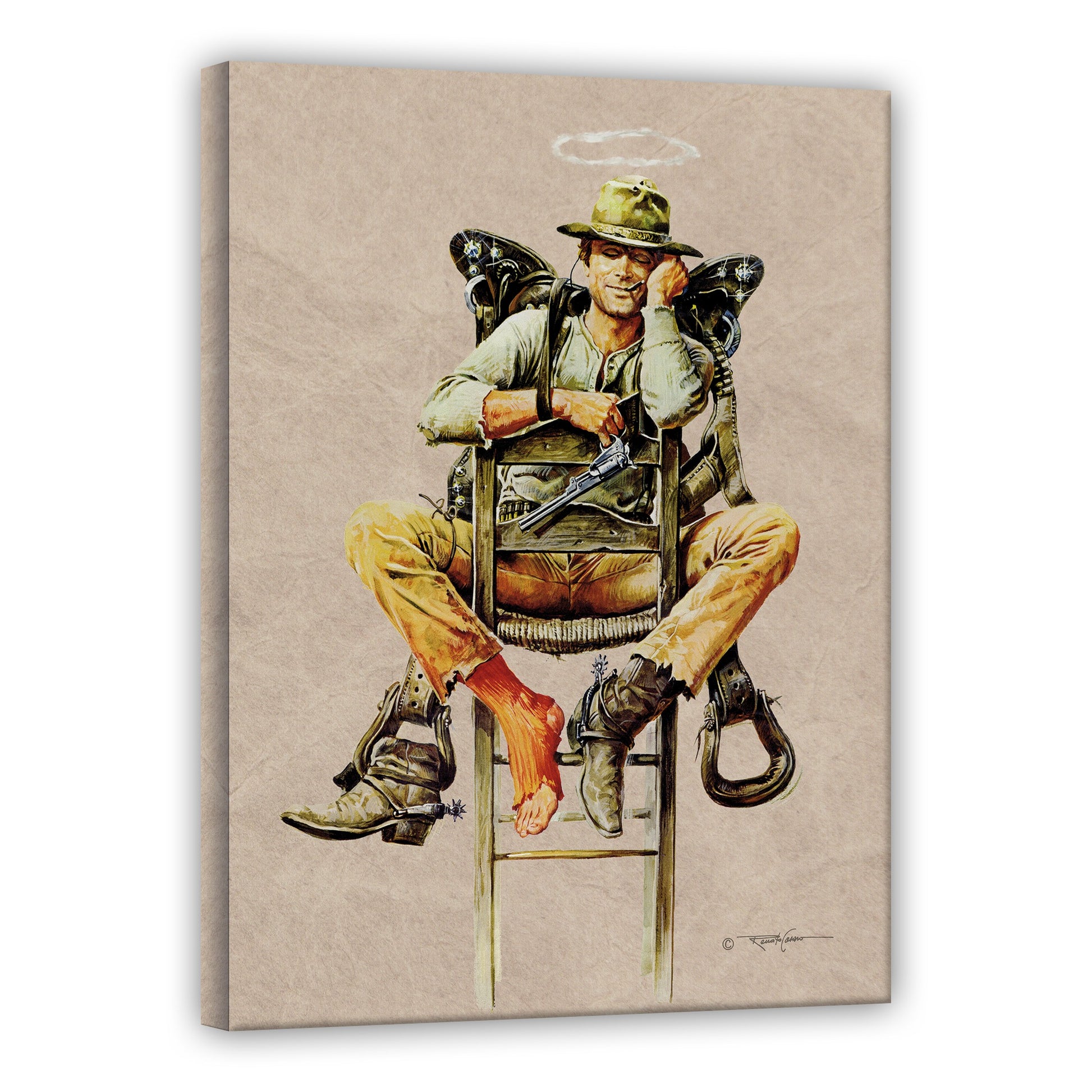 Leinwand - Nobody Stuhl - Mein Name ist Nobody - Terence Hill - Renato Casaro Edition