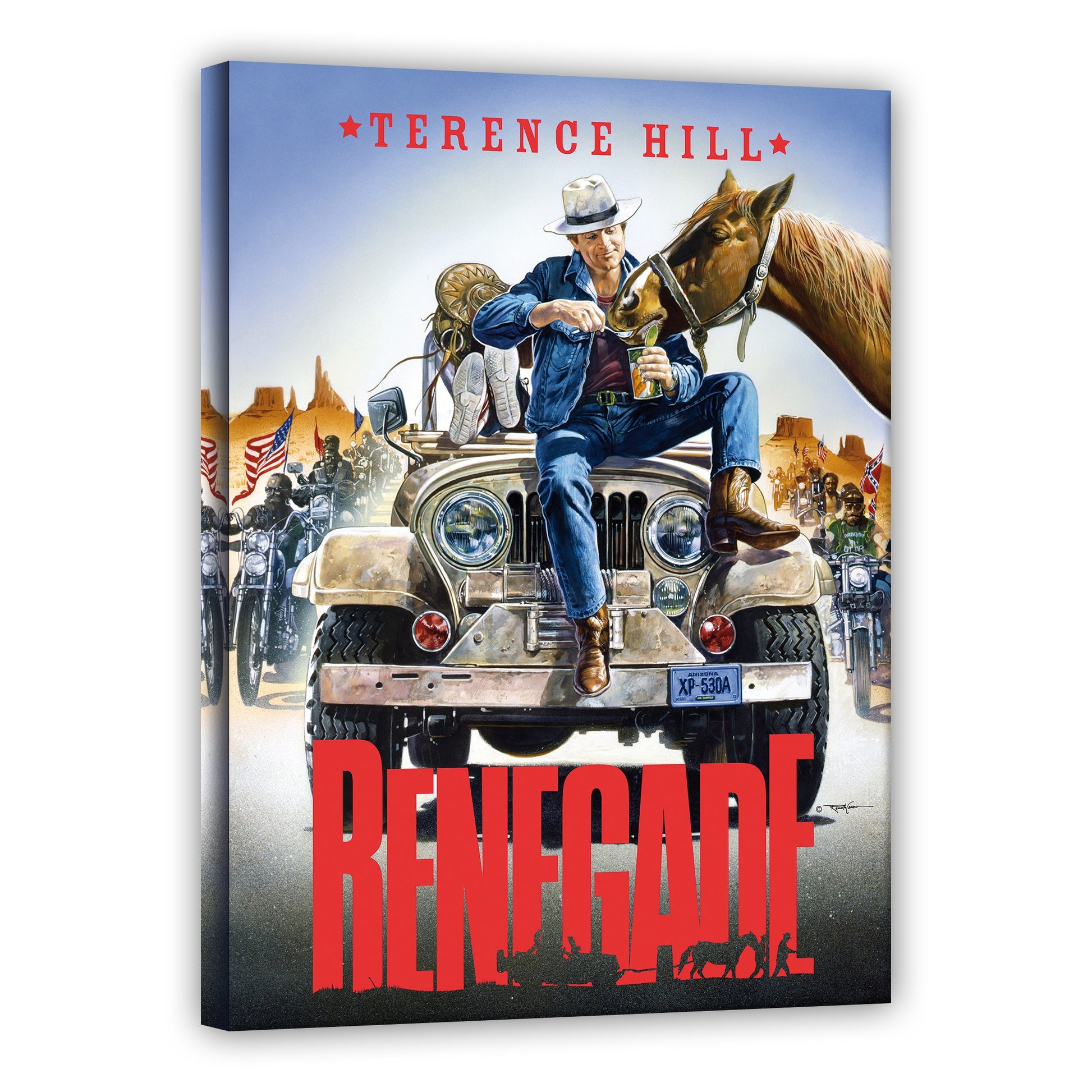Canvas - Jeep seduto - Renegade un osso troppo duro - Terence Hill - Renato Casaro Edition