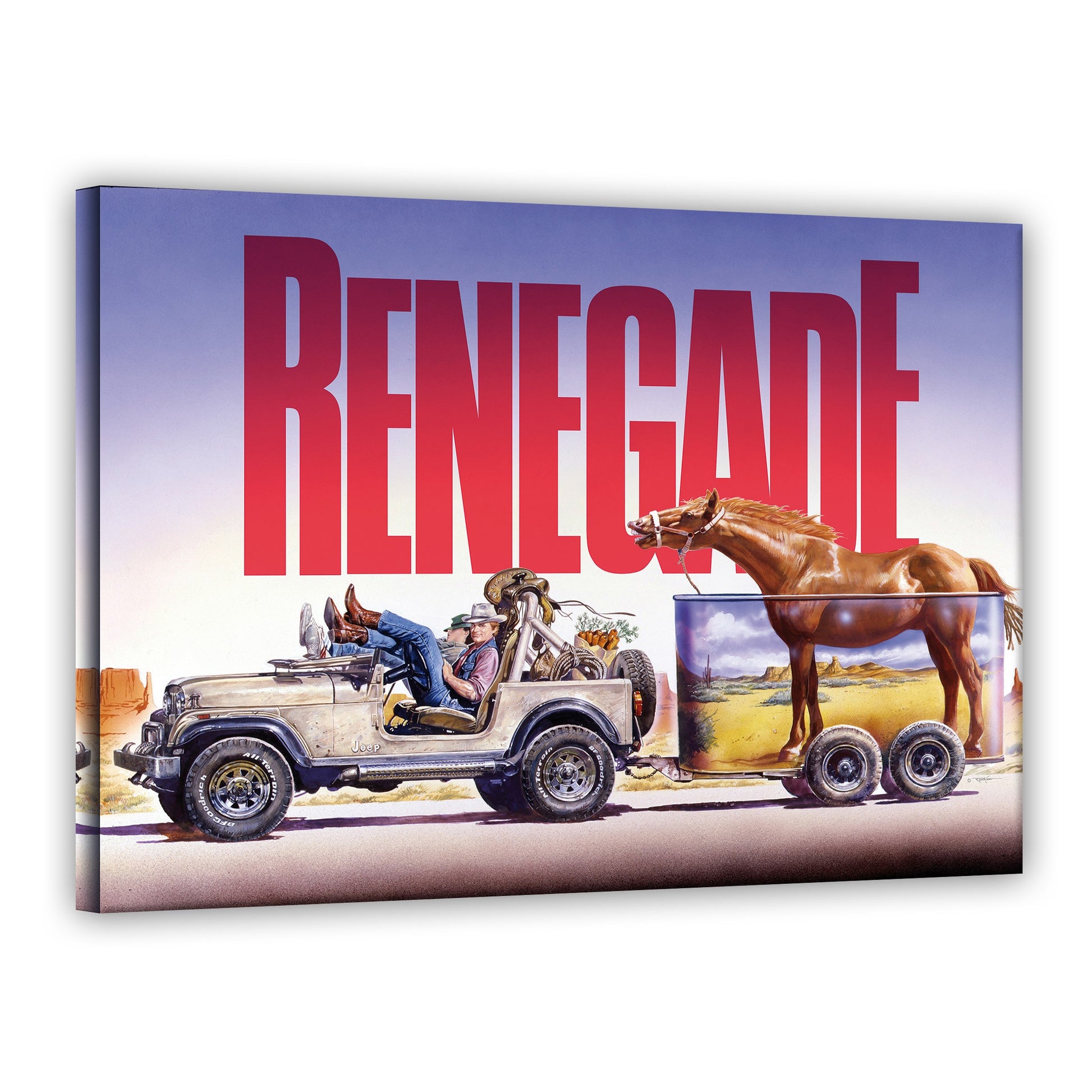Canvas - Jeep - Renegade un osso troppo duro - Terence Hill - Renato Casaro Edition