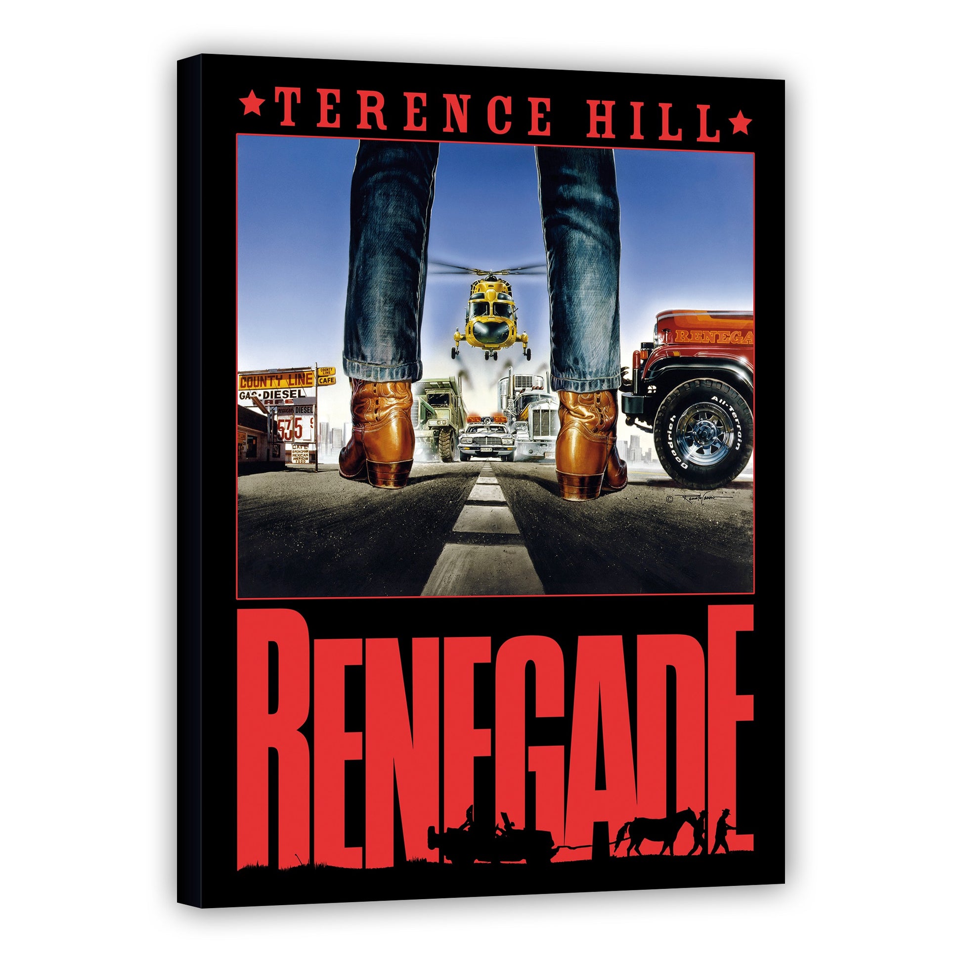 Canvas - Cinema - Renegade un osso troppo duro - Terence Hill - Renato Casaro Edition