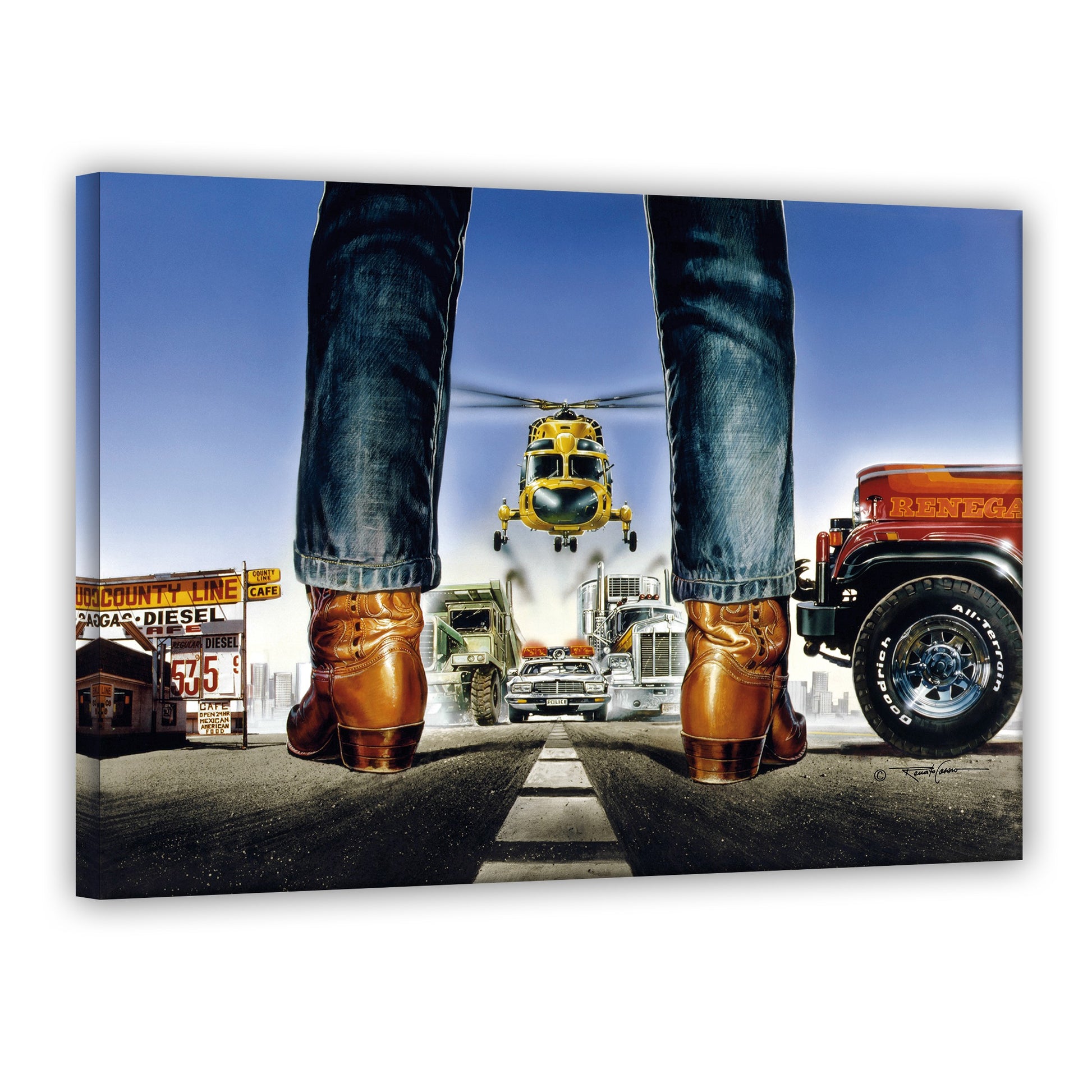 Canvas - Stivali - Renegade un osso troppo duro - Terence Hill - Renato Casaro Edition