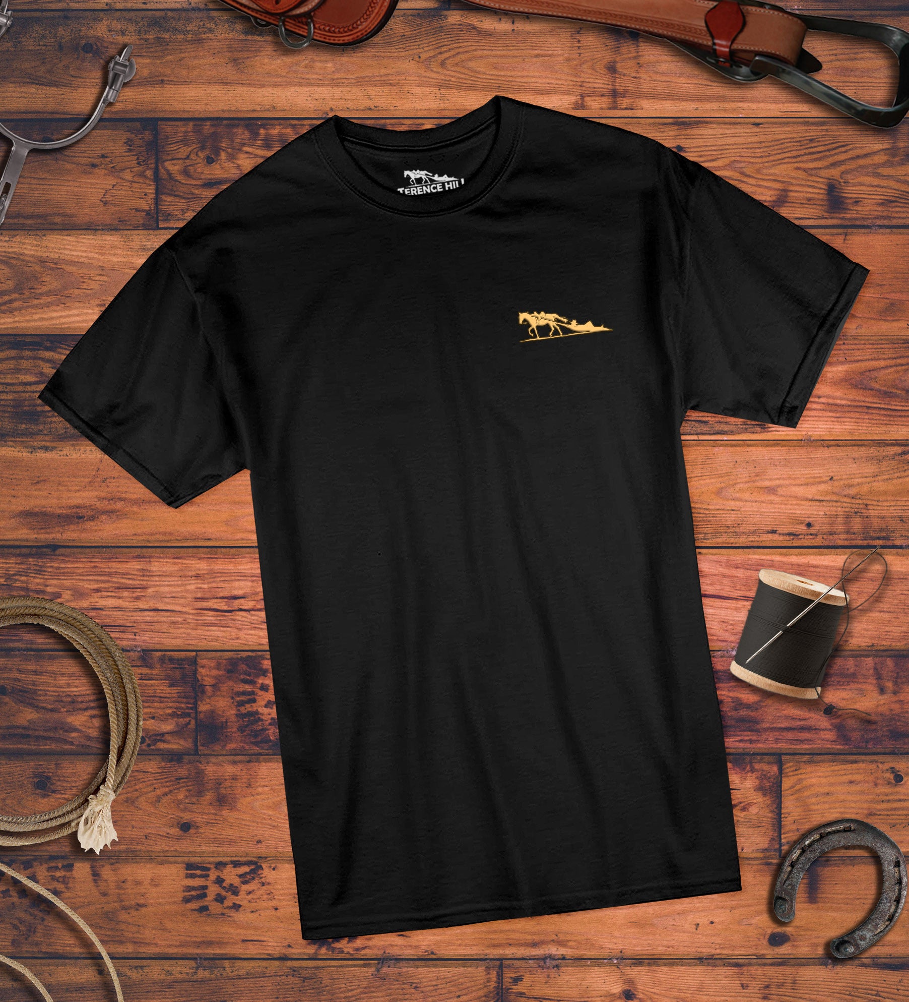 Terence Hill Logo gold gestickt (schwarz)