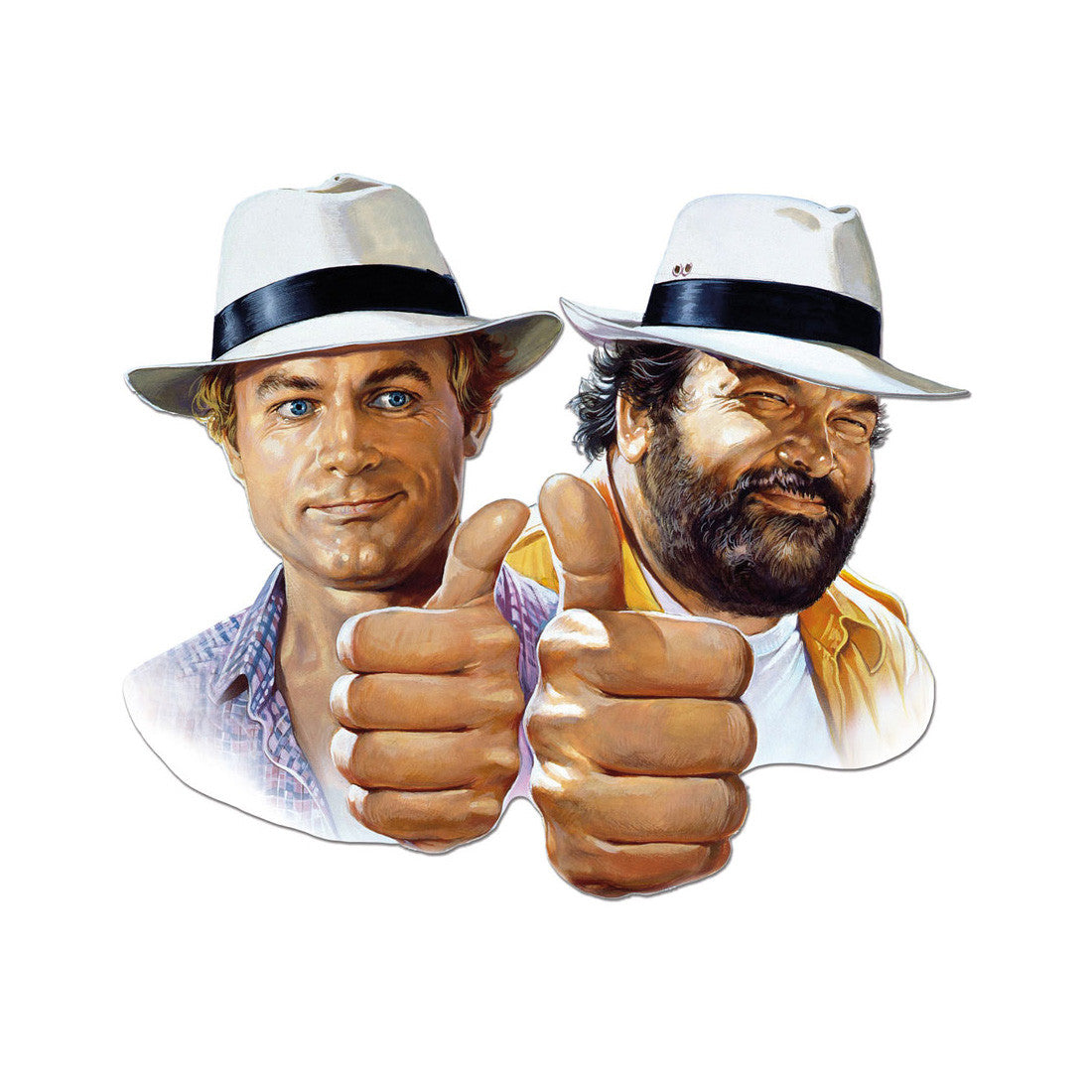 Cartello in acciaio (45x45cm) - Terence Hill & Bud Spencer